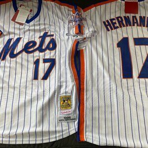 Mitchell & Ness NEW YORK METS KEITH HERNANDEZ JERSEY Sz M,L,XL,2XL New w tags